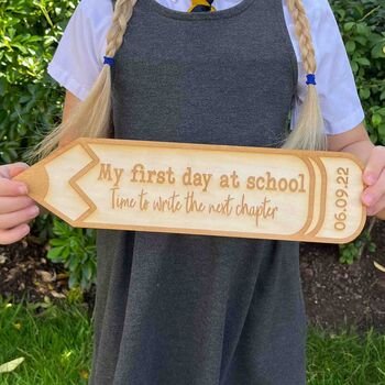 First Day At School Giant Pencil Photo Prop Sign, 3 of 4