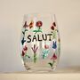 Hand Painted Botanical Salut Stemless Glass, thumbnail 3 of 5