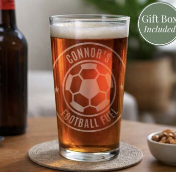 Football Pint Glass, 3 of 5