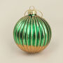 G Decor Glass Green And Gold Christmas Decoration, thumbnail 3 of 4