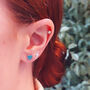 Sterling Silver 925 Lightning Bolt Ear Stud Earrings, thumbnail 5 of 8