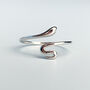 Sterling Silver Snake Adjustable Ring, thumbnail 2 of 5