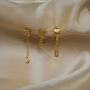 Luna Moon Trio Earring Set Gold Plated, thumbnail 1 of 6