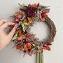 Dahlia, Heather And Blackberry Mini Autumn Wreath, thumbnail 6 of 10