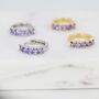 Minimalist Amethyst Purple Cz Huggie Hoop Earrings, thumbnail 3 of 11