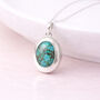 Personalised Sterling Silver Turquoise Gemstone Photo Locket Necklace, thumbnail 3 of 8