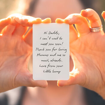 Personalised Three Photo And Message Baby Ultrasound Wallet Card, 2 of 2