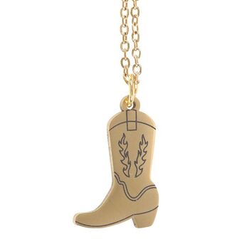 Cowboy Boot Necklace On Greeting Card, 2 of 2