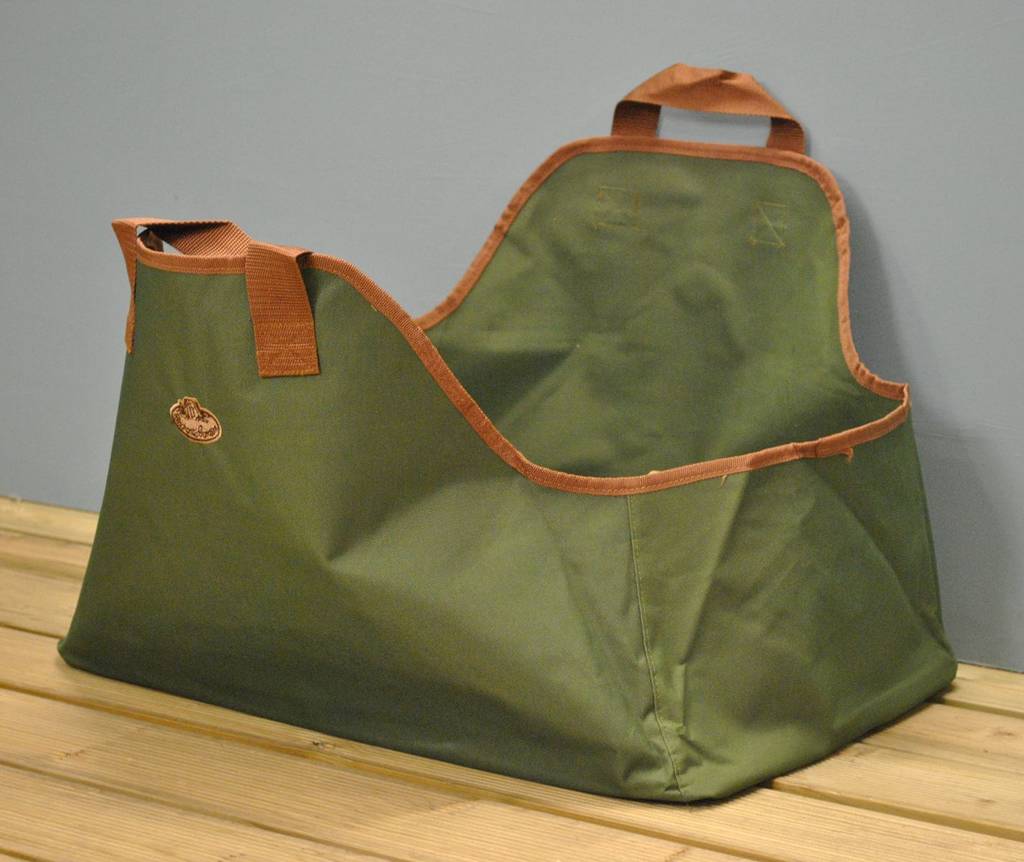 canvas log carrier and wood storage bag by garden selections