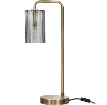 Brass And Glass Table Lamp, 2 of 2