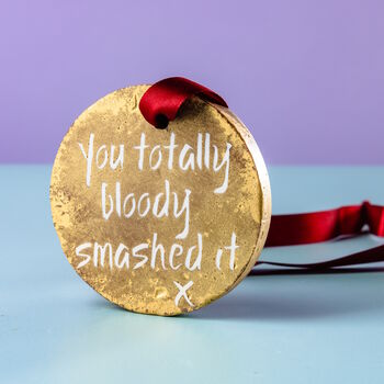 'You Totally Bloody Smashed It' Congratulations Marathon Medal, 4 of 10