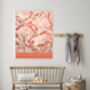 William Morris Peach Floral Art Print, thumbnail 2 of 3