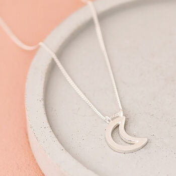 Sterling Silver Moon Necklace, 4 of 6