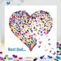 Best Dad In World Butterfly Heart Card, thumbnail 1 of 12