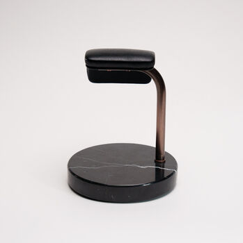 Nero Marquina Marble Watch Stand Bronze, 5 of 6