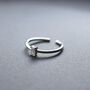 Cubic Zirconia Open Ring Sterling Silver S925, thumbnail 4 of 8
