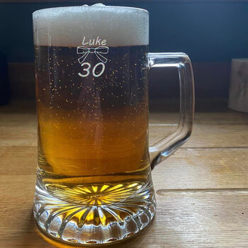 Personalised Tankard Engraved For 30th Birthday Gift, 4 of 5