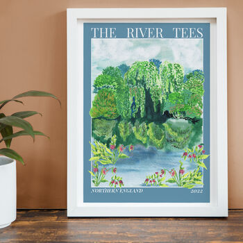 The River Tees Vintage Poster Inspired Print, 2 of 2