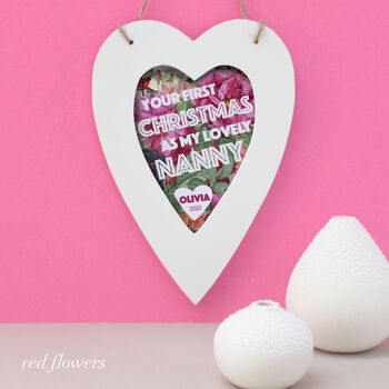 Personalised Nanny First Christmas Heart, 5 of 6