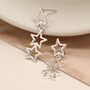 Sterling Silver Hanging Star Earrings, thumbnail 5 of 7