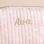 Personalised Small Rose Celestial Linen Wash Bag, thumbnail 2 of 5