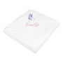 Personalised Velour Organic Baby Towel With Name, thumbnail 3 of 9
