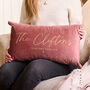 Personalised Couples Velvet Cushion, thumbnail 1 of 5