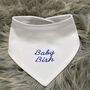 Personalised Embroidered Triangle Baby Bib, thumbnail 1 of 10