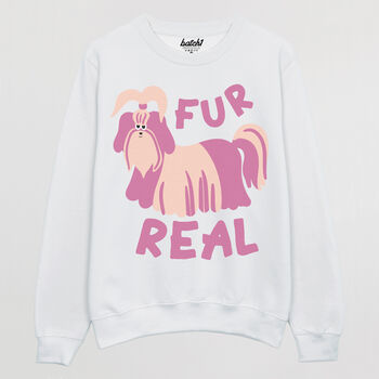 Fur Real Women's Slogan Sweatshirt, 5 of 5