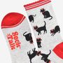 Women's Bamboo Socks Christmas Black Cats, thumbnail 4 of 5