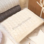 Luxury Unisex Cream Cable Baby Blanket, thumbnail 1 of 12