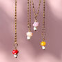 Glass Mushroom Gold Plated Necklace, thumbnail 1 of 11