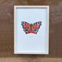 Peacock Illustrated Butterfly Print, thumbnail 1 of 5