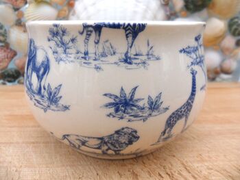 Open Sugar Bowl In Blue Safari Design, 2 of 7