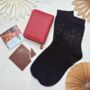 Red Purse, Festive Socks And Chocolate Christmas Gift For Her With Optional Christmas Tree Candle, thumbnail 10 of 10