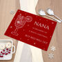 Personalised Christmas Mulled Wine Glass Worktop Saver, thumbnail 1 of 5