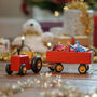 Wooden Tractor And Trailer Toy, thumbnail 2 of 10