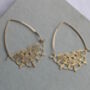 Gold Lace Filigree Hoop Earrings, thumbnail 5 of 8