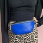 Animal Print Blue Bum Bag, thumbnail 3 of 4