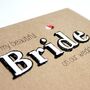 Bride, Hand Painted Wedding Day Card, From Groom, thumbnail 2 of 4