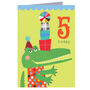 Crocodile 5th Birthday Card, thumbnail 2 of 5