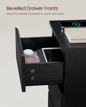 Set Of One/Two Bedside Table With Charging Station, 6 of 10