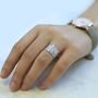 Five Band Textured Gold Plated Silver Stacking Ring, thumbnail 4 of 6