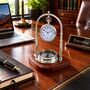 Personalised Chrome 6th Anniversary Desk Clock With Compass, thumbnail 7 of 12