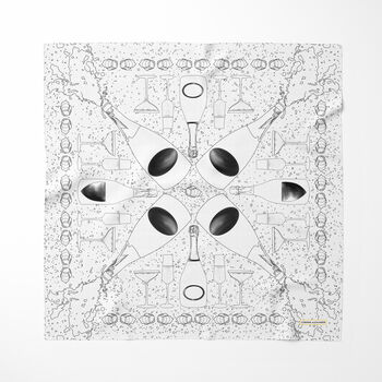 Champagne Large Square Silk Scarf | Gift For Celebrations, 2 of 6