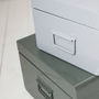 Metal Storage Trunk With Leather Detail, thumbnail 6 of 8