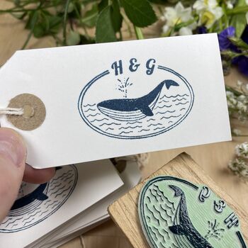 Personalised Monogram Stamp – Whale, 3 of 6