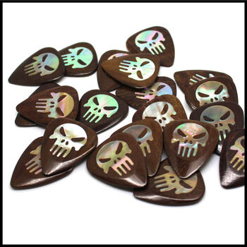 Punisher Indian Chestnut Guitar Pick In A Gift Box, 3 of 9