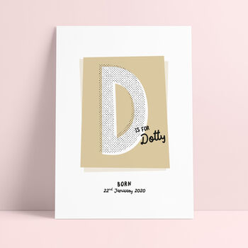Personalised Retro Letter Name Print, 5 of 11