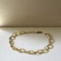 5mm Anchor Chain Bracelet 18 K Gold Plated Adjustable Gift, thumbnail 2 of 4